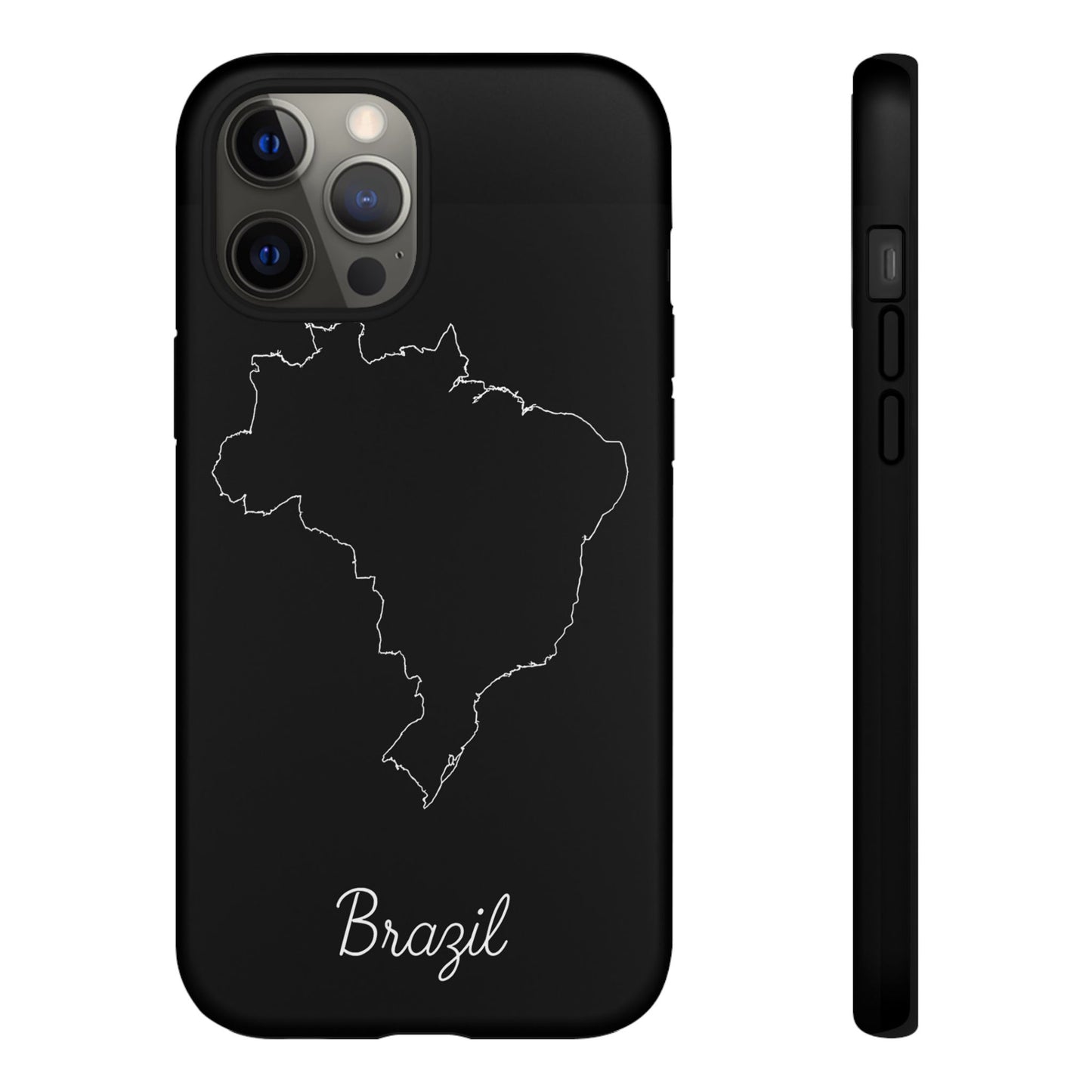 Brazil Outline Phone Case – Minimal Country Map Tough Case (iPhone, Samsung, Pixel)