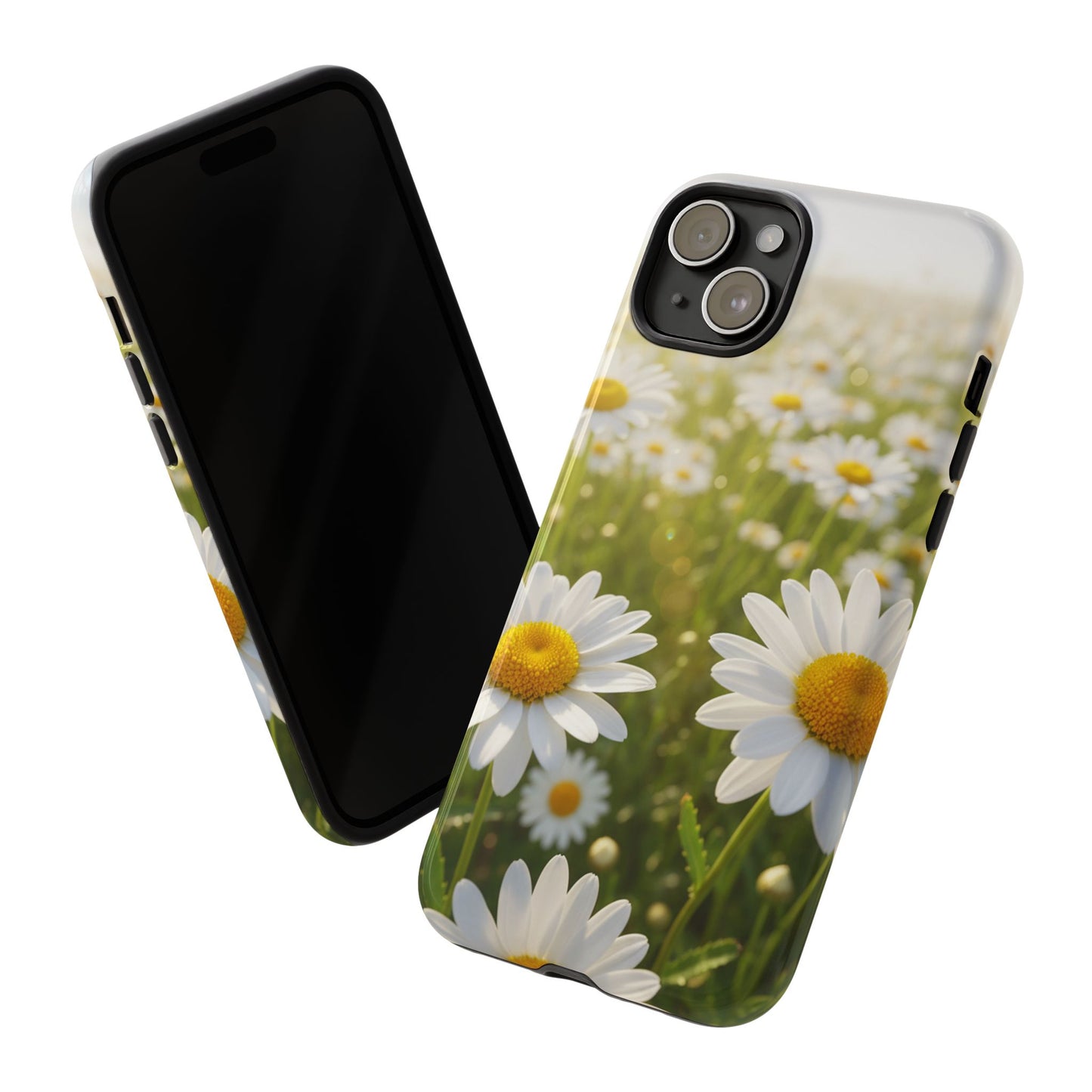 Daisy Phone Case – Floral Spring Field Tough Protective Case (iPhone, Samsung, Pixel)