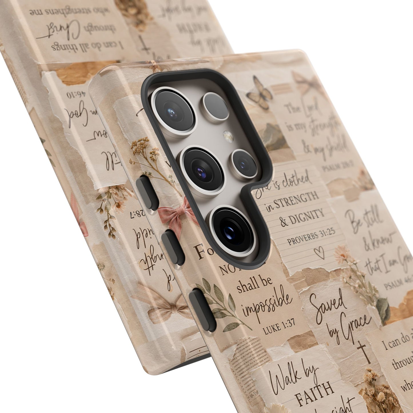 Christian Bible Verse Phone Case | Faith Scripture Aesthetic Floral Christian Case