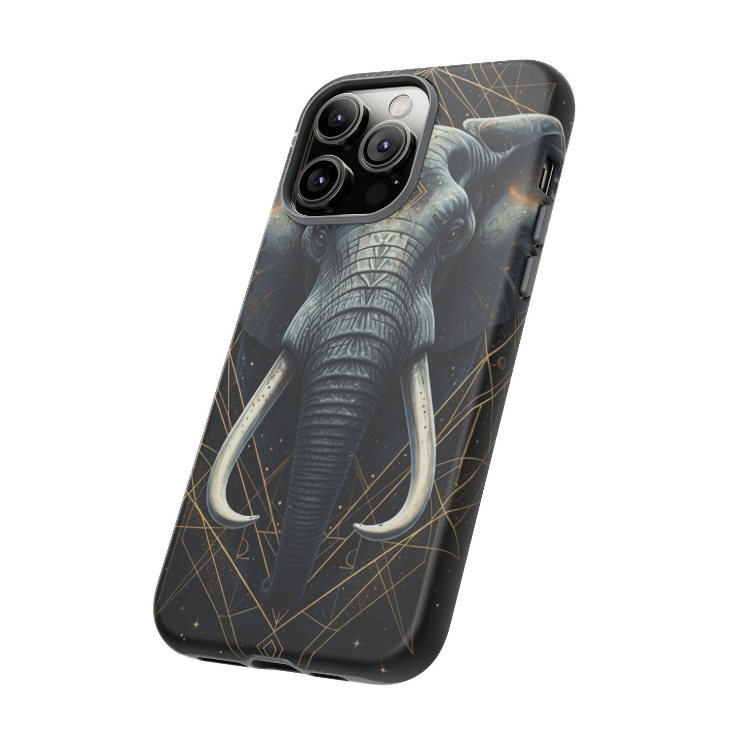 Elephant Mandala Phone Case | Minimal Gold Accent Tough Case