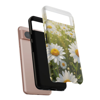 Daisy Phone Case – Floral Spring Field Tough Protective Case (iPhone, Samsung, Pixel)