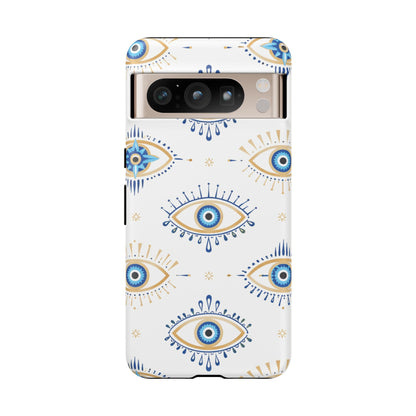 Blue Evil Eye Phone Case – Protective Slim Shockproof Cover for Iphone, Samsung Galaxy and Pixel