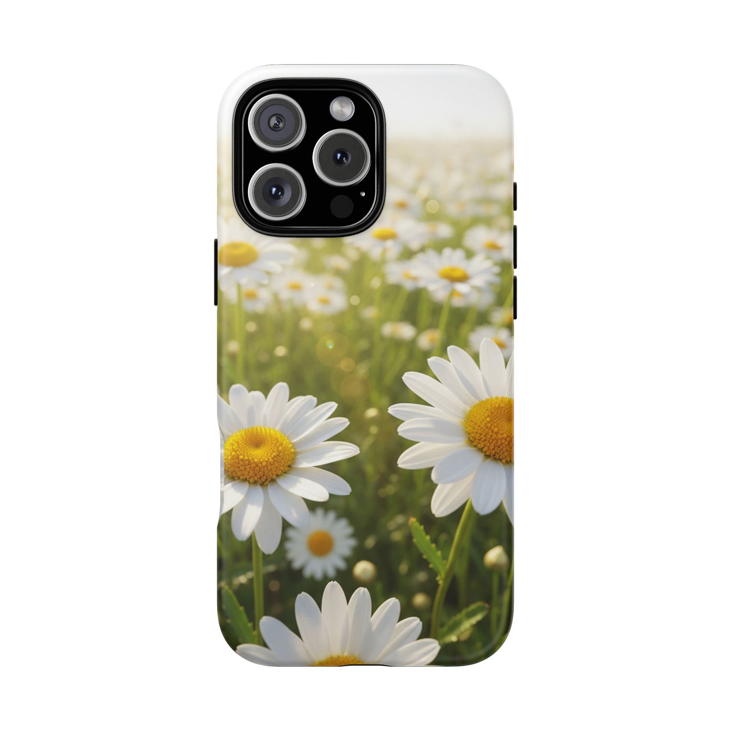 Daisy Phone Case – Floral Spring Field Tough Protective Case (iPhone, Samsung, Pixel)
