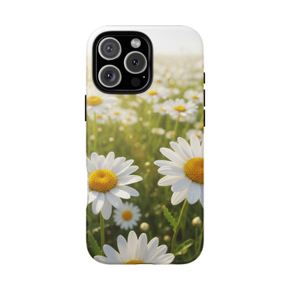 Daisy Phone Case – Floral Spring Field Tough Protective Case (iPhone, Samsung, Pixel)