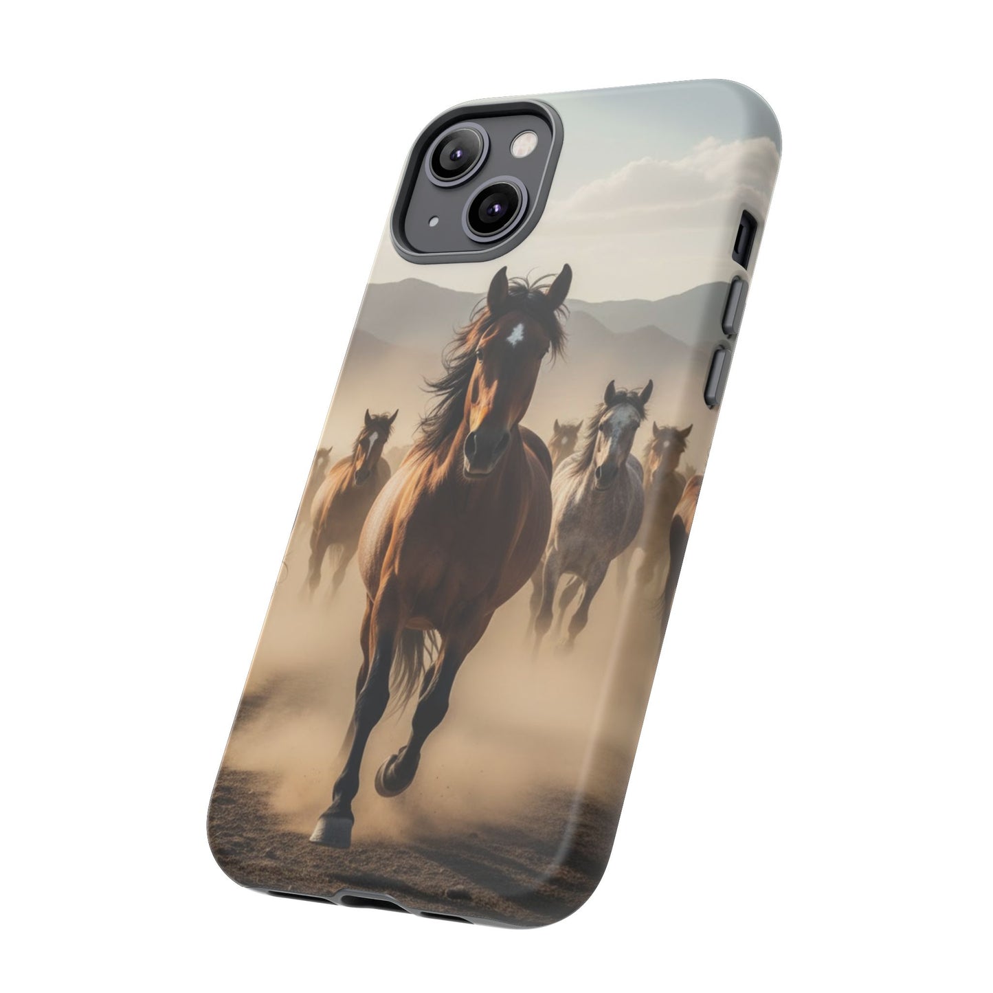 Running Horses Phone Case | Wild Mustang Herd Tough Protective Cover