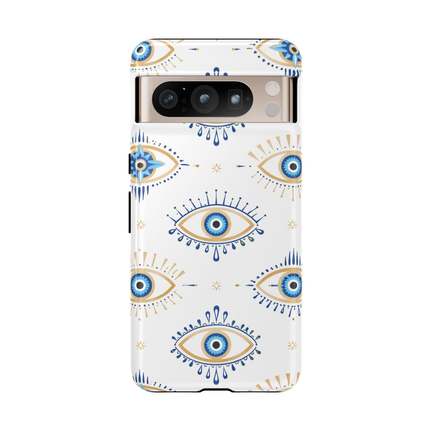 Blue Evil Eye Phone Case – Protective Slim Shockproof Cover for Iphone, Samsung Galaxy and Pixel