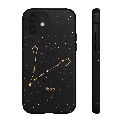 Pisces Zodiac Constellation Phone Case – Luxe Gold Celestial Cover