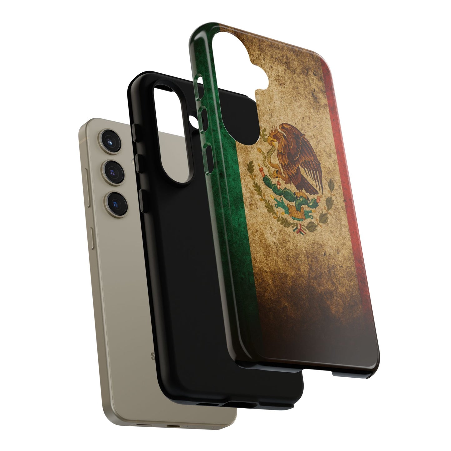 Vintage Mexico Flag Phone Case – Mexican Pride Grunge Flag Aesthetic Tough Case