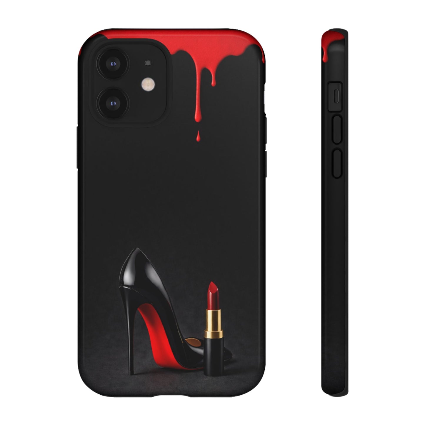 Dark Feminine Red Drip Phone Case – Gothic Glam Tough Cover