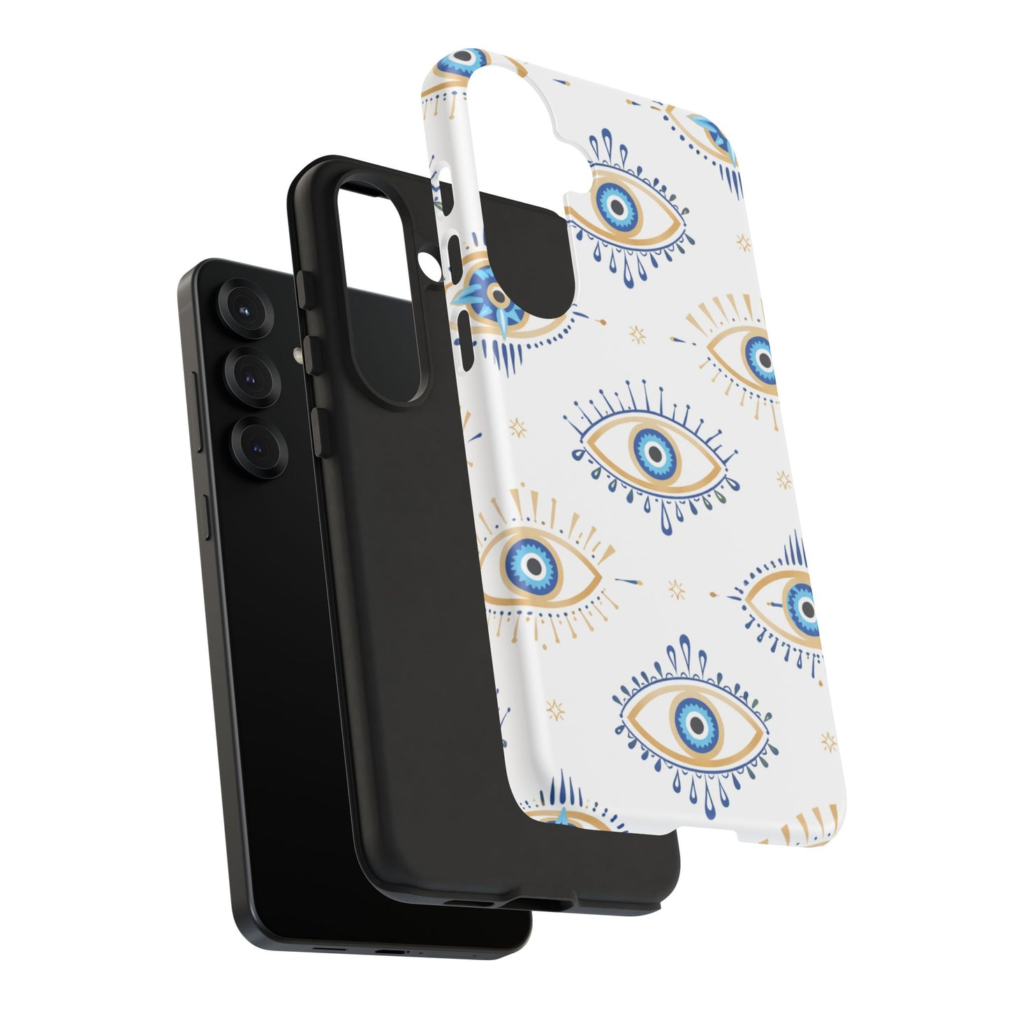 Blue Evil Eye Phone Case – Protective Slim Shockproof Cover for Iphone, Samsung Galaxy and Pixel