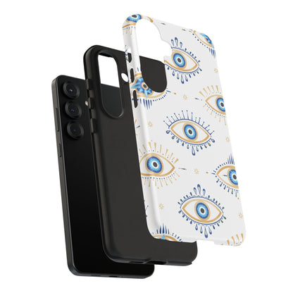 Blue Evil Eye Phone Case – Protective Slim Shockproof Cover for Iphone, Samsung Galaxy and Pixel