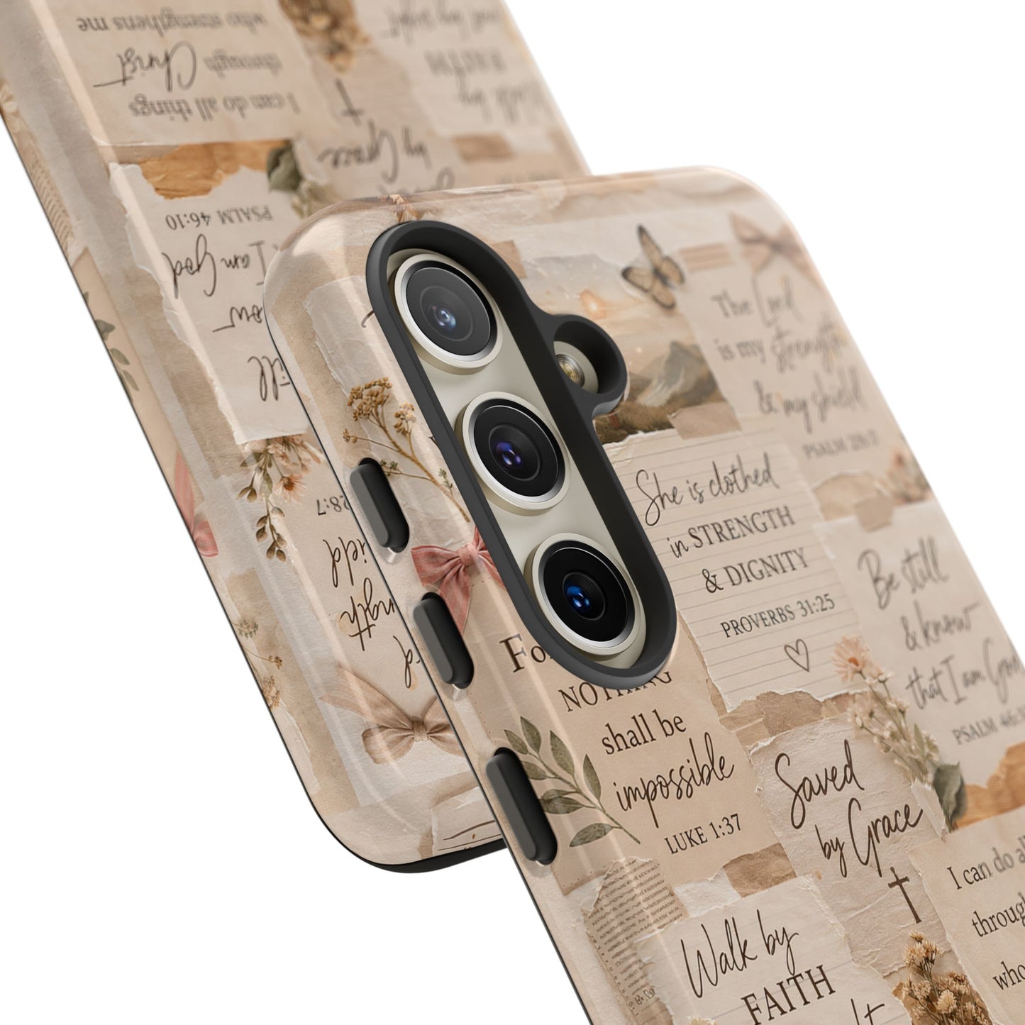 Christian Bible Verse Phone Case | Faith Scripture Aesthetic Floral Christian Case