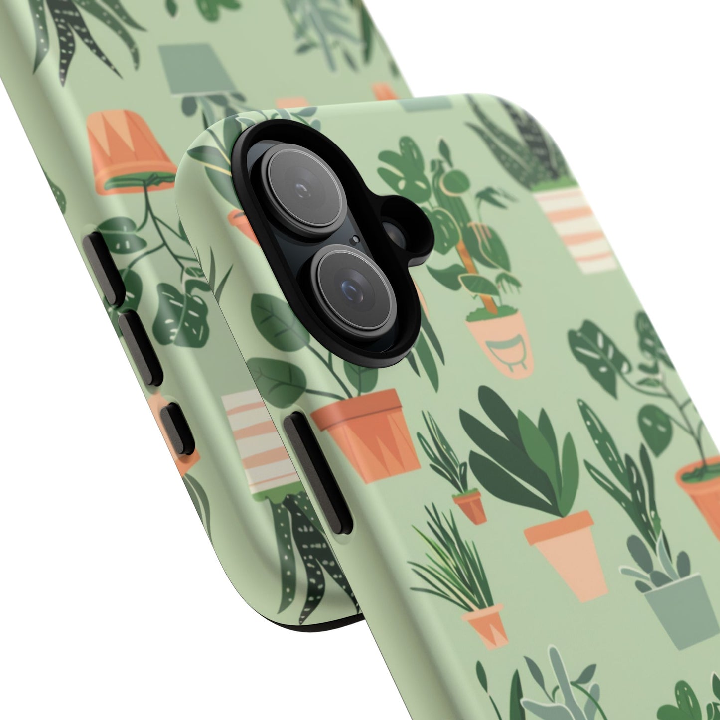 Plant Lover Phone Case | Cute Potted Plants Pattern | Botanical Aesthetic Tough Case