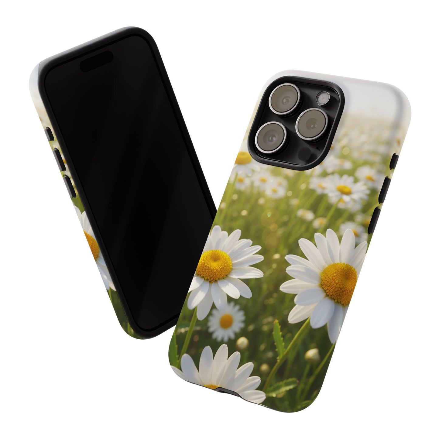 Daisy Phone Case – Floral Spring Field Tough Protective Case (iPhone, Samsung, Pixel)