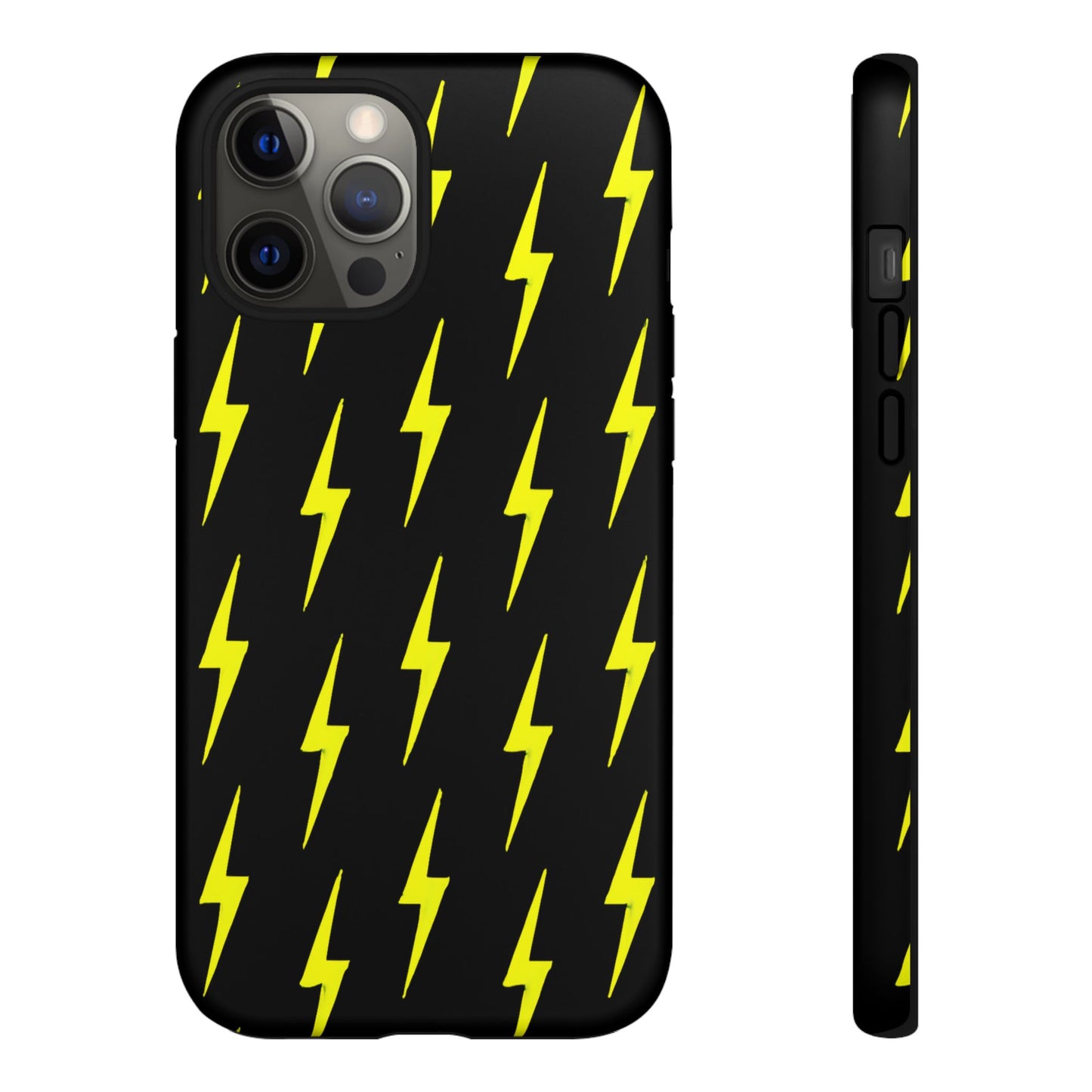Yellow Lightning Bolt Tough Phone Case | Bold Electric Pattern Case for Iphone, Samsung Galaxy and Pixel