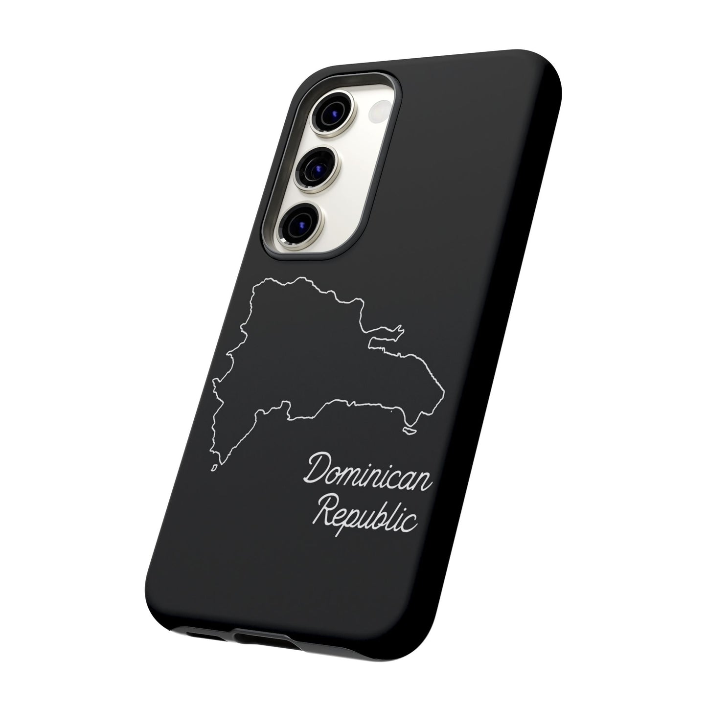 Dominican Republic Outline Phone Case – Minimal Country Map Tough Case (iPhone, Samsung, Pixel)