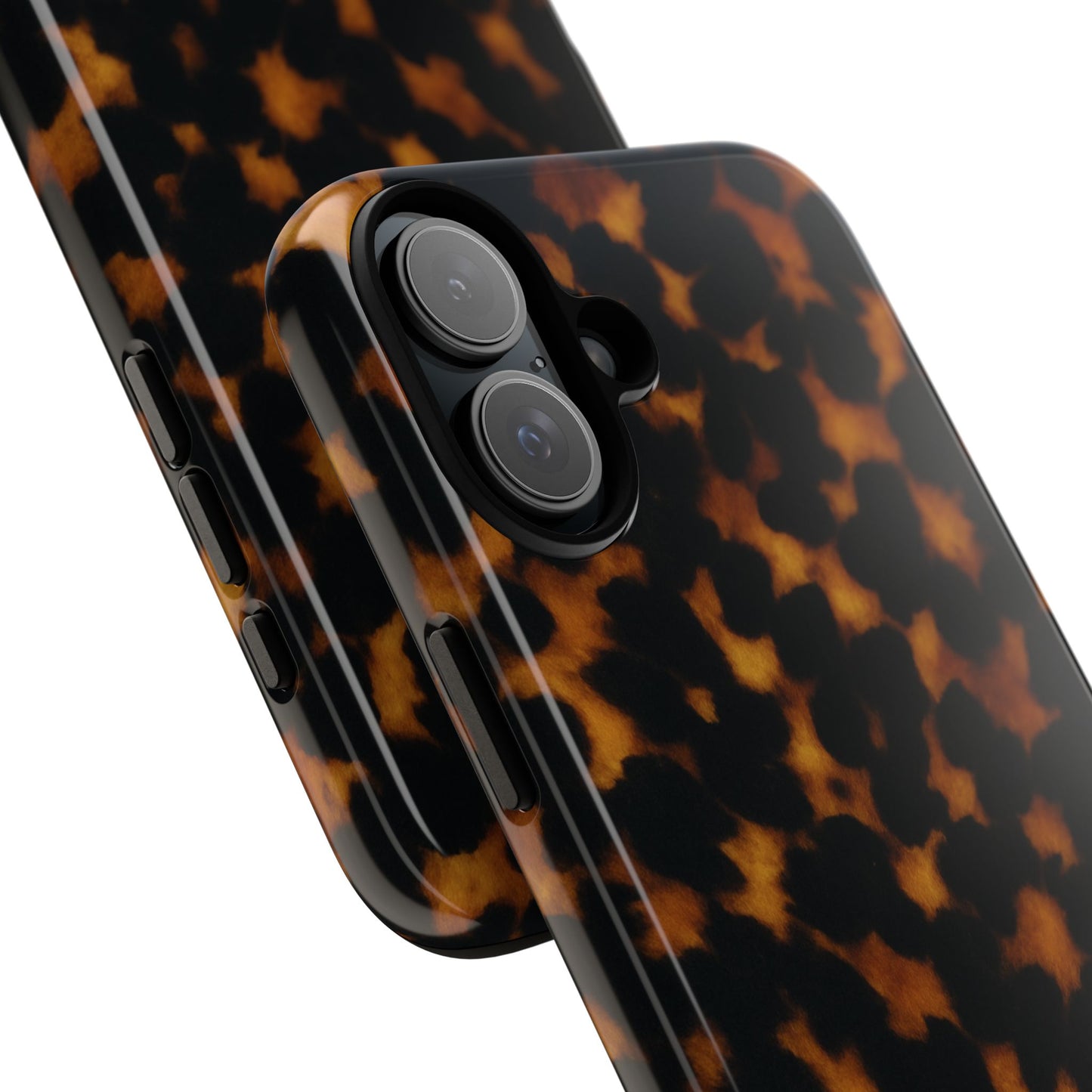Tortoiseshell Pattern Tough Phone Case | Classic Leopard-Style Protective Cover