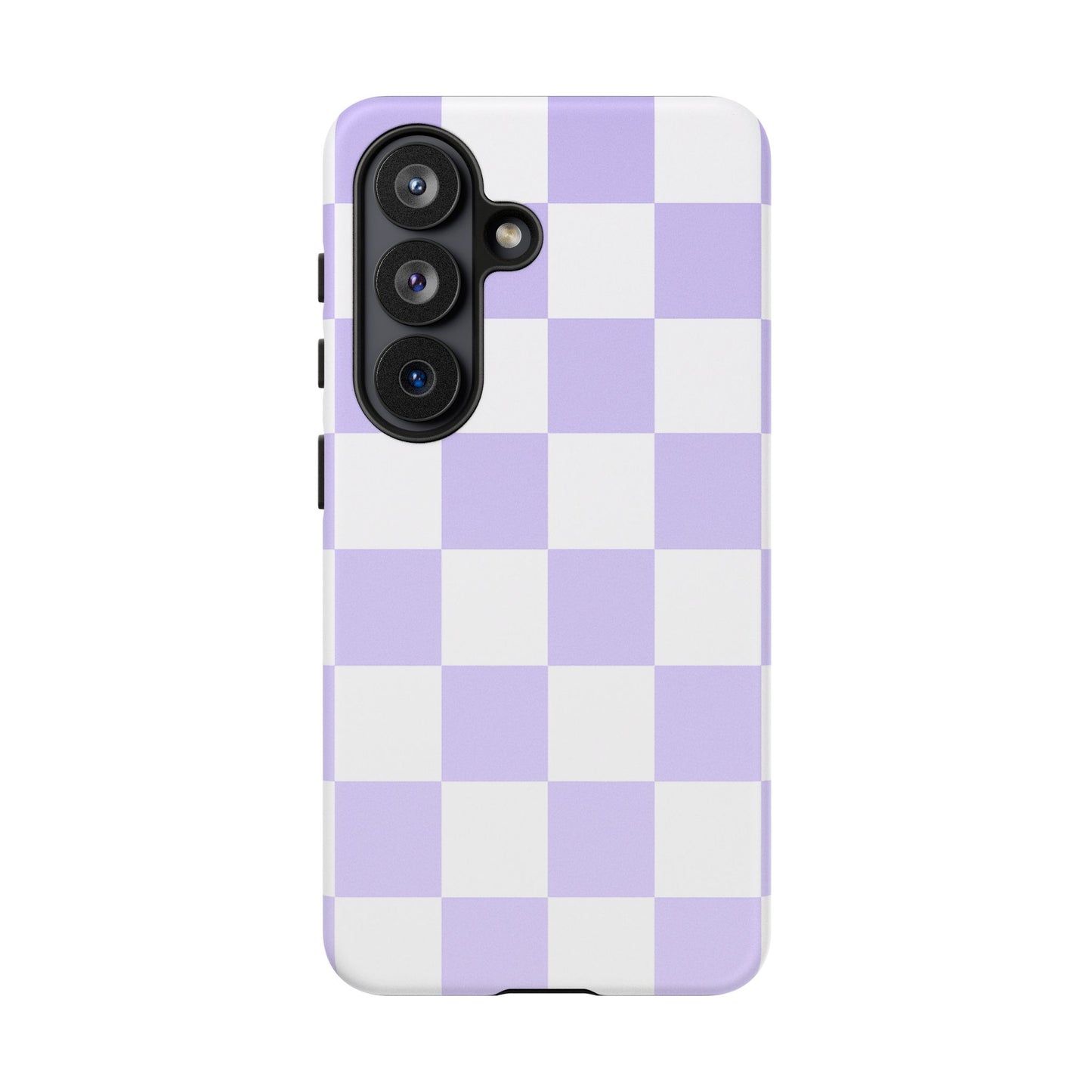 Lavender Checkerboard Phone Case | Pastel Aesthetic Checkered iPhone & Samsung Tough Case