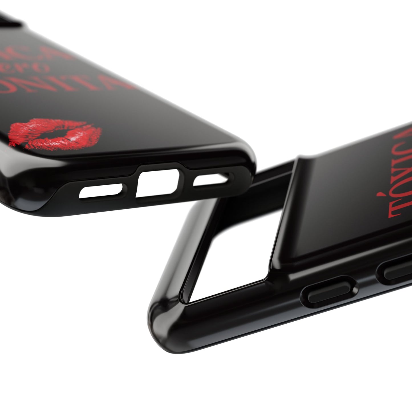 Toxica Pero Bonita Phone Case, Latina Quote Case, Red Lips Aesthetic, Spanish Saying Case, Trendy Tough Cover