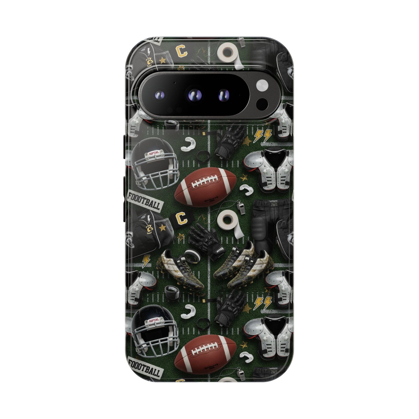 Football Pattern Phone Case – Sports Fan Tough Protective Game Day Case