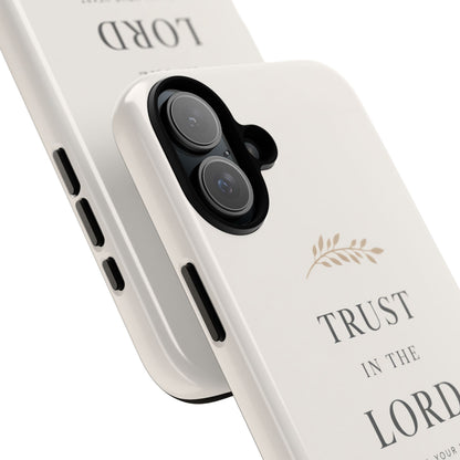Proverbs 3:5 Christian Phone Case Trust in the Lord Minimalist Faith Cover