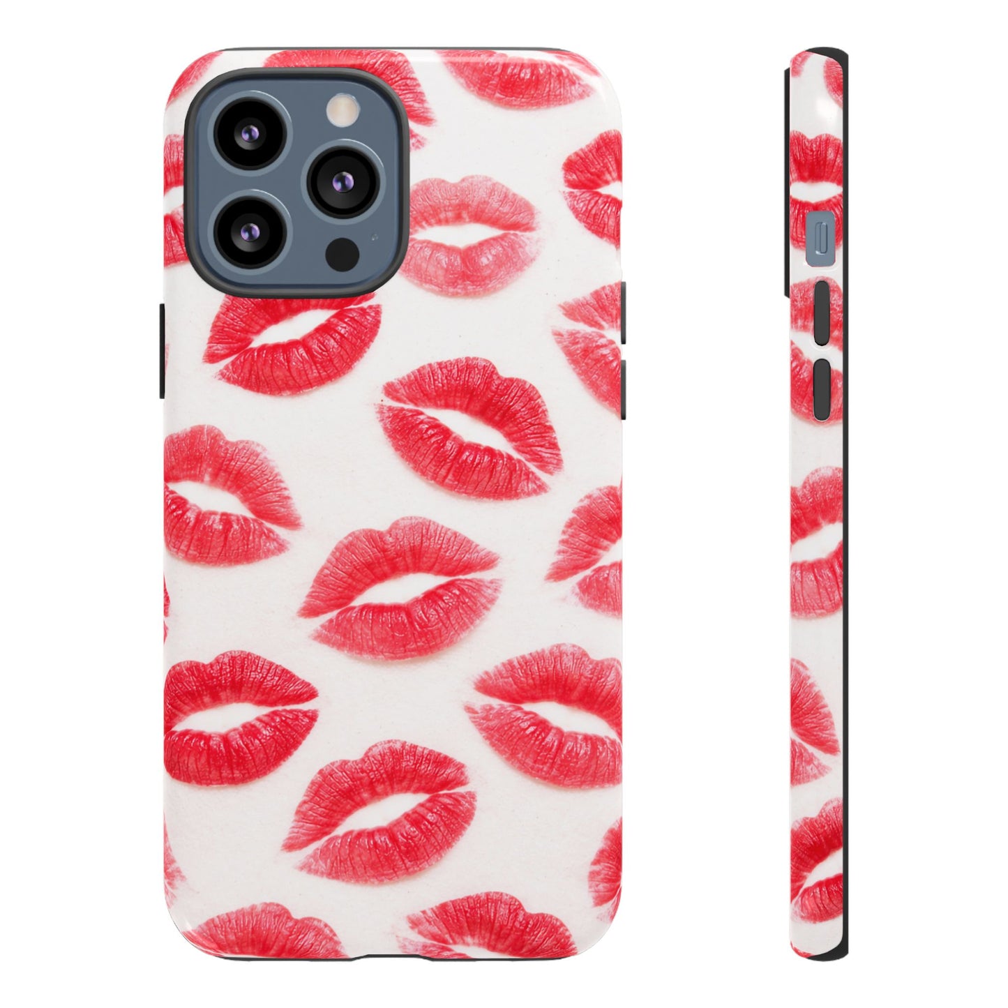 Red Lipstick Kiss Phone Case – Sexy Lip Print Pattern Tough Protective Cover