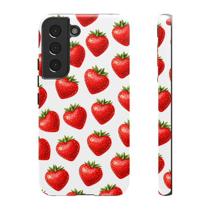 Cute Strawberry Phone Case – Aesthetic Fruit Pattern Protective Cover for Iphone, Samsung Galaxy and Pixel