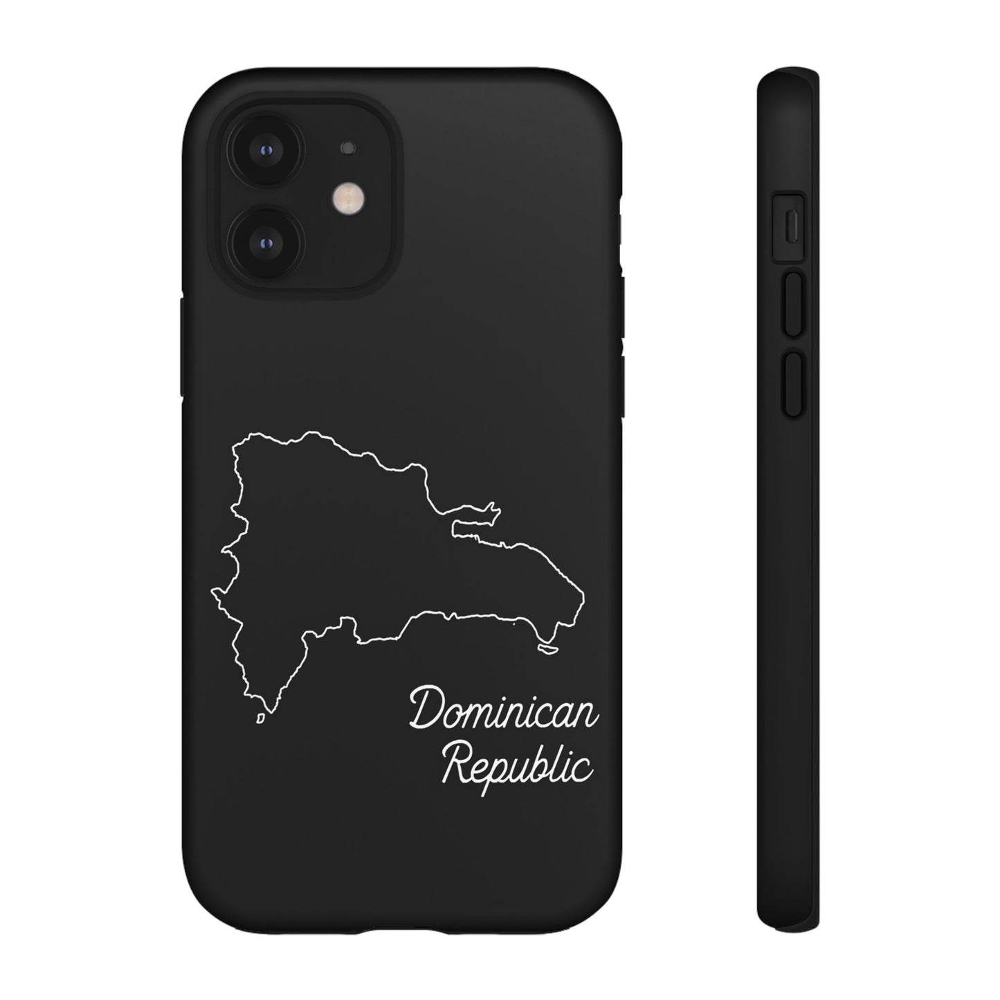 Dominican Republic Outline Phone Case – Minimal Country Map Tough Case (iPhone, Samsung, Pixel)