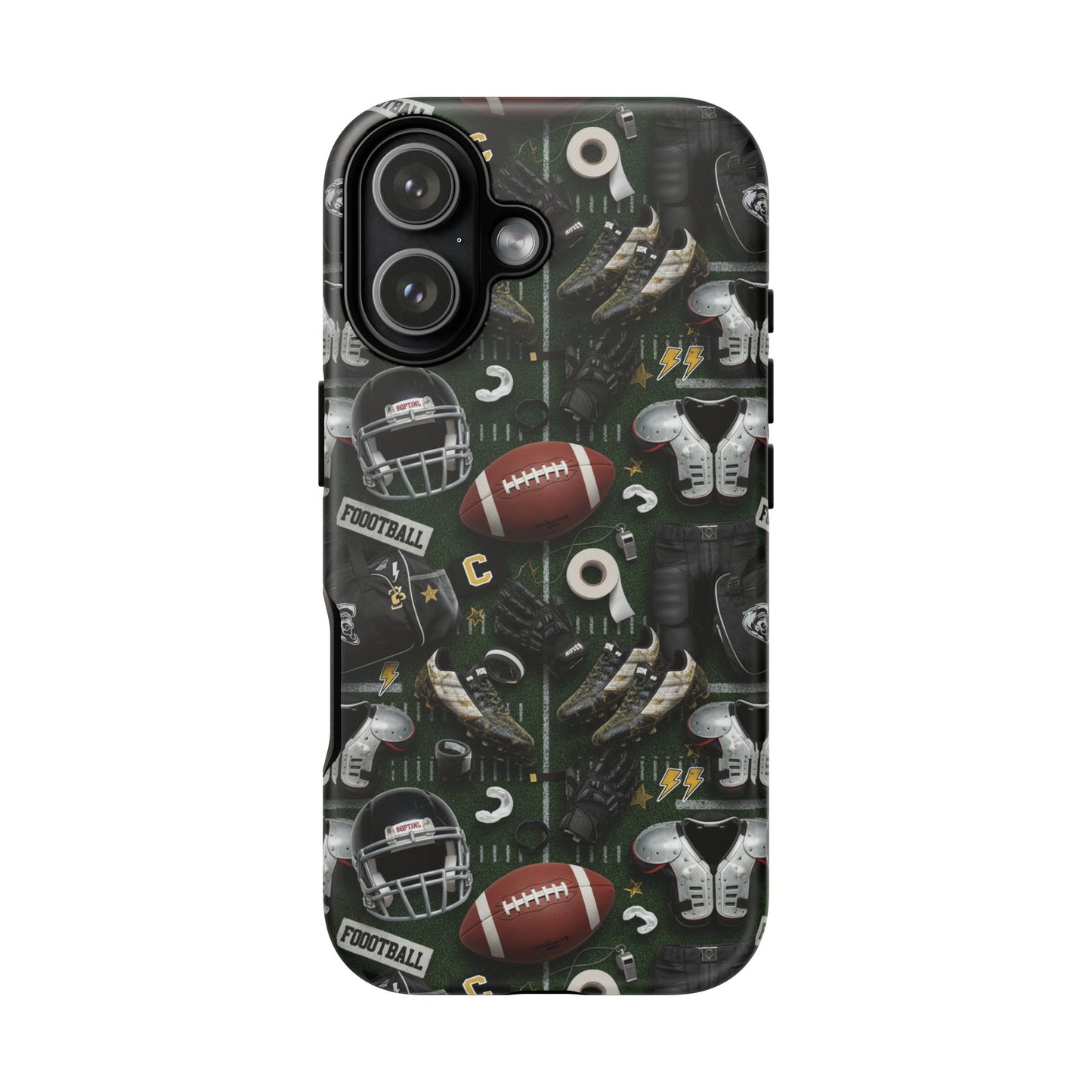 Football Pattern Phone Case – Sports Fan Tough Protective Game Day Case