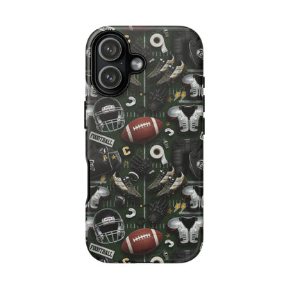 Football Pattern Phone Case – Sports Fan Tough Protective Game Day Case