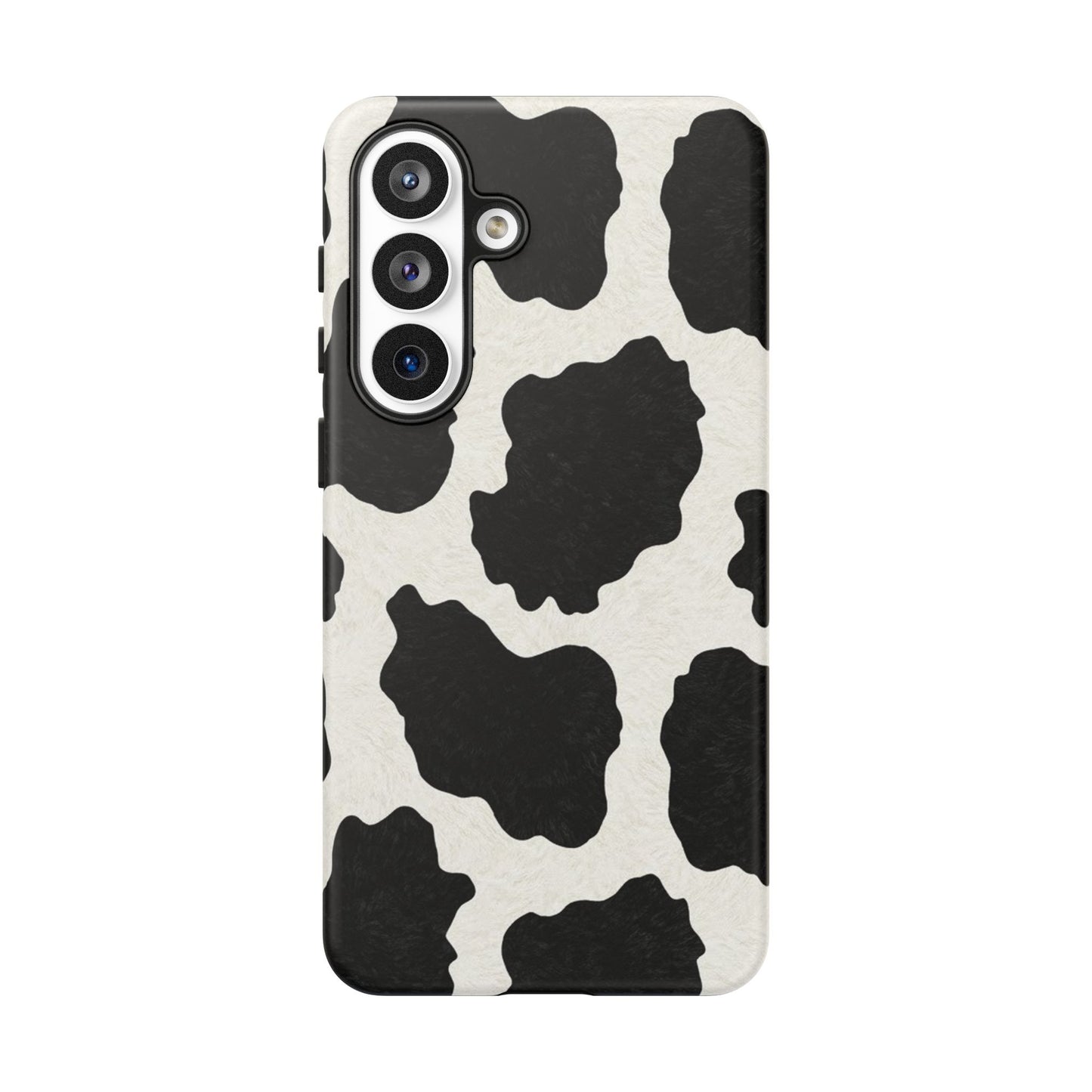 Black & White Cow Print Phone Case | Western Aesthetic iPhone & Samsung Tough Case