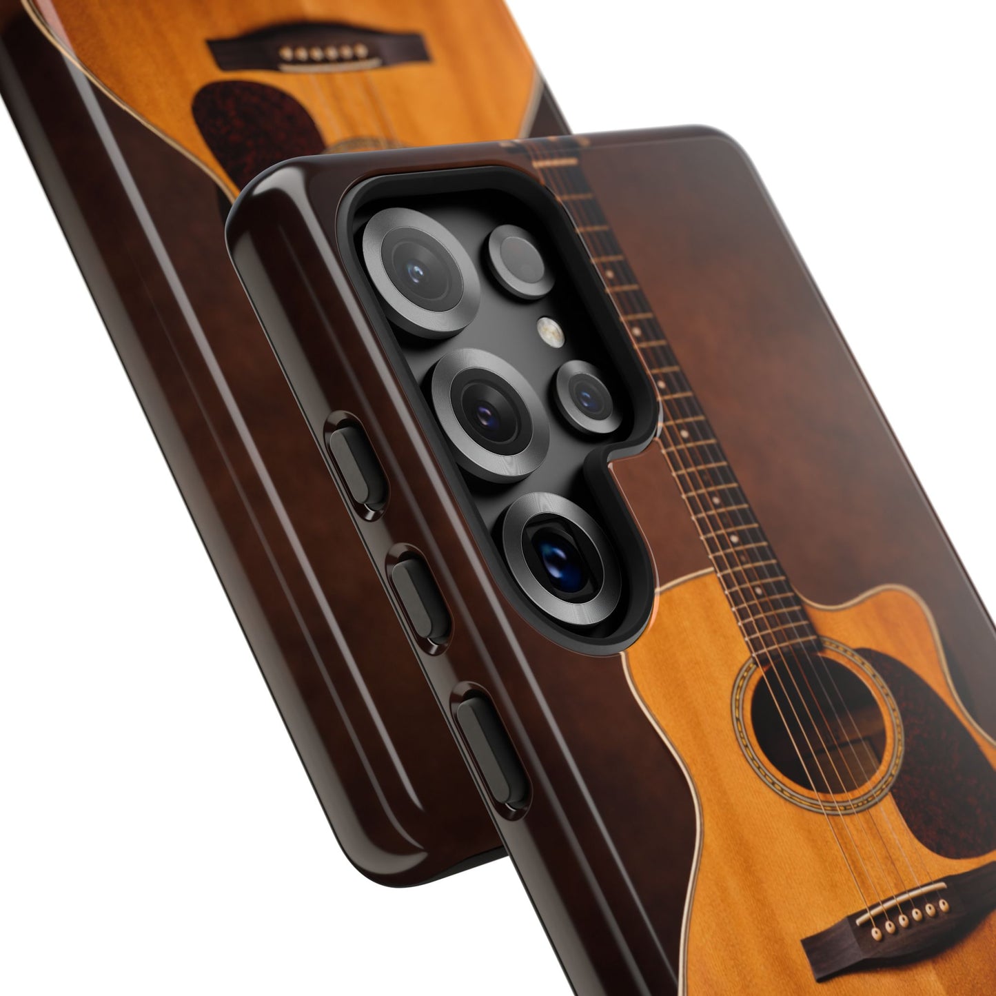 Acoustic Guitar Daisy Phone Case | Rustic Music Lover Tough Cover