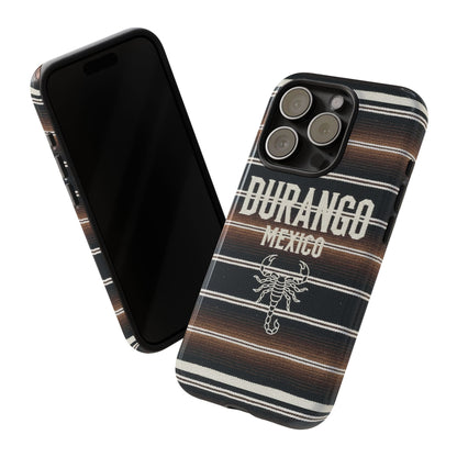 Durango Mexico Phone Case | Serape Scorpion Western Design | Mexican Heritage Tough Case for iPhone & Samsung