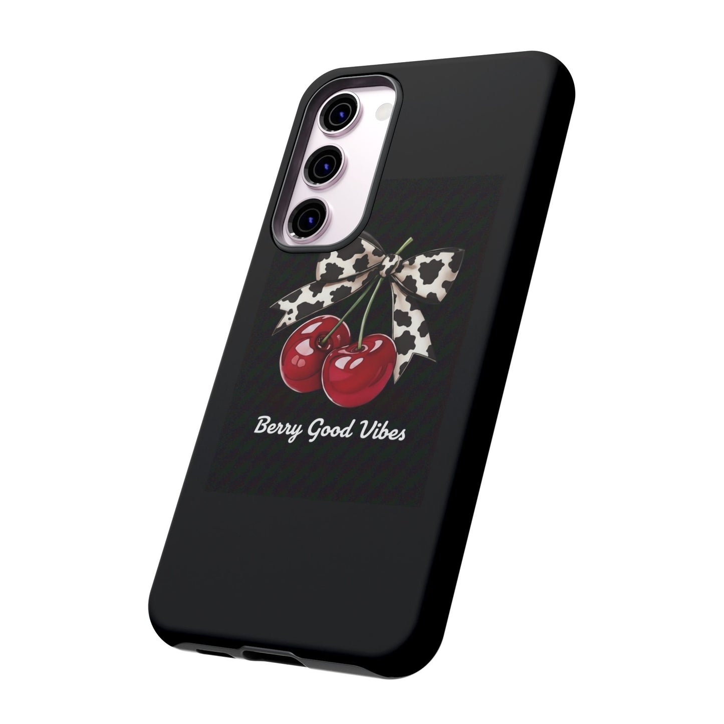 Cherry Cow Print Phone Case | Coquette Bow Aesthetic iPhone & Samsung Tough Case