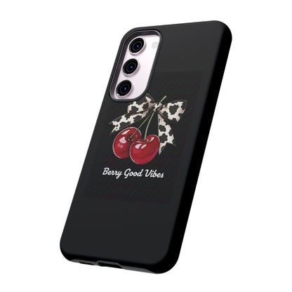Cherry Cow Print Phone Case | Coquette Bow Aesthetic iPhone & Samsung Tough Case