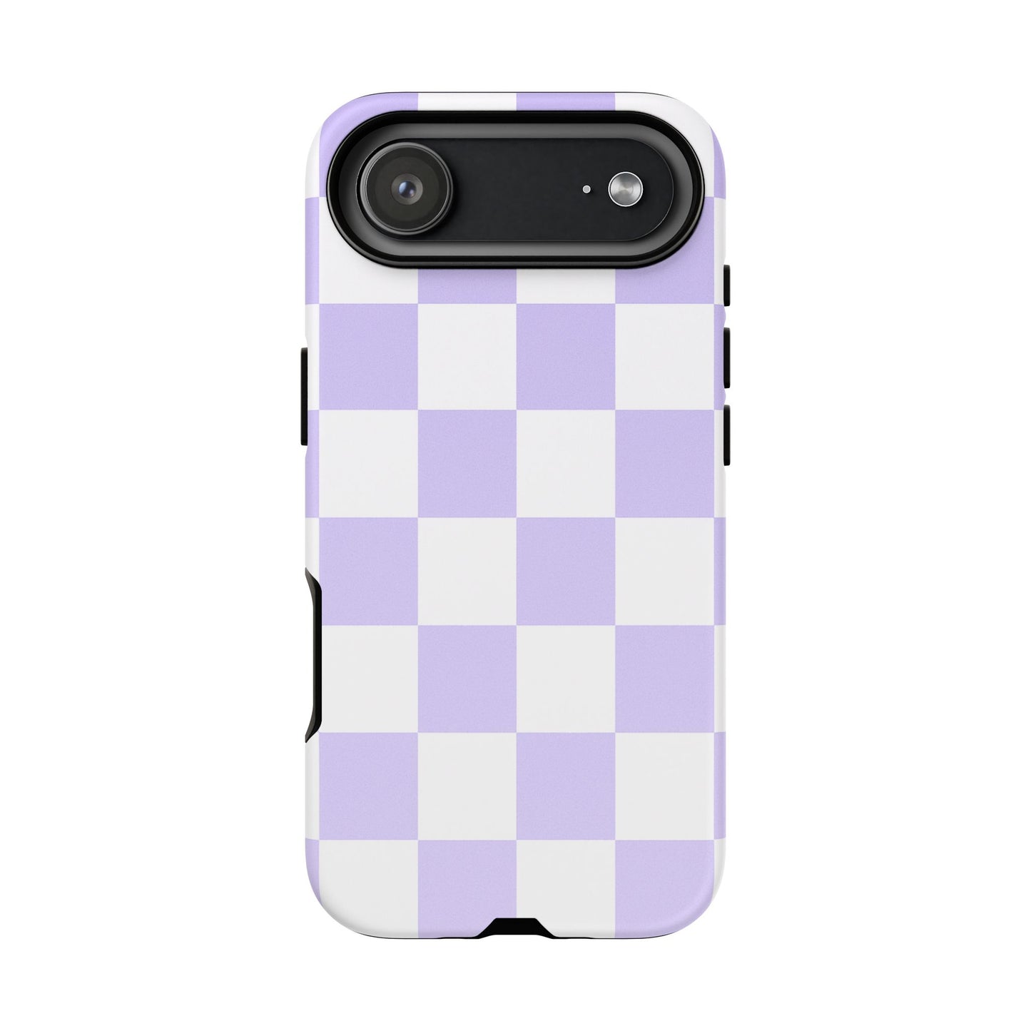 Lavender Checkerboard Phone Case | Pastel Aesthetic Checkered iPhone & Samsung Tough Case