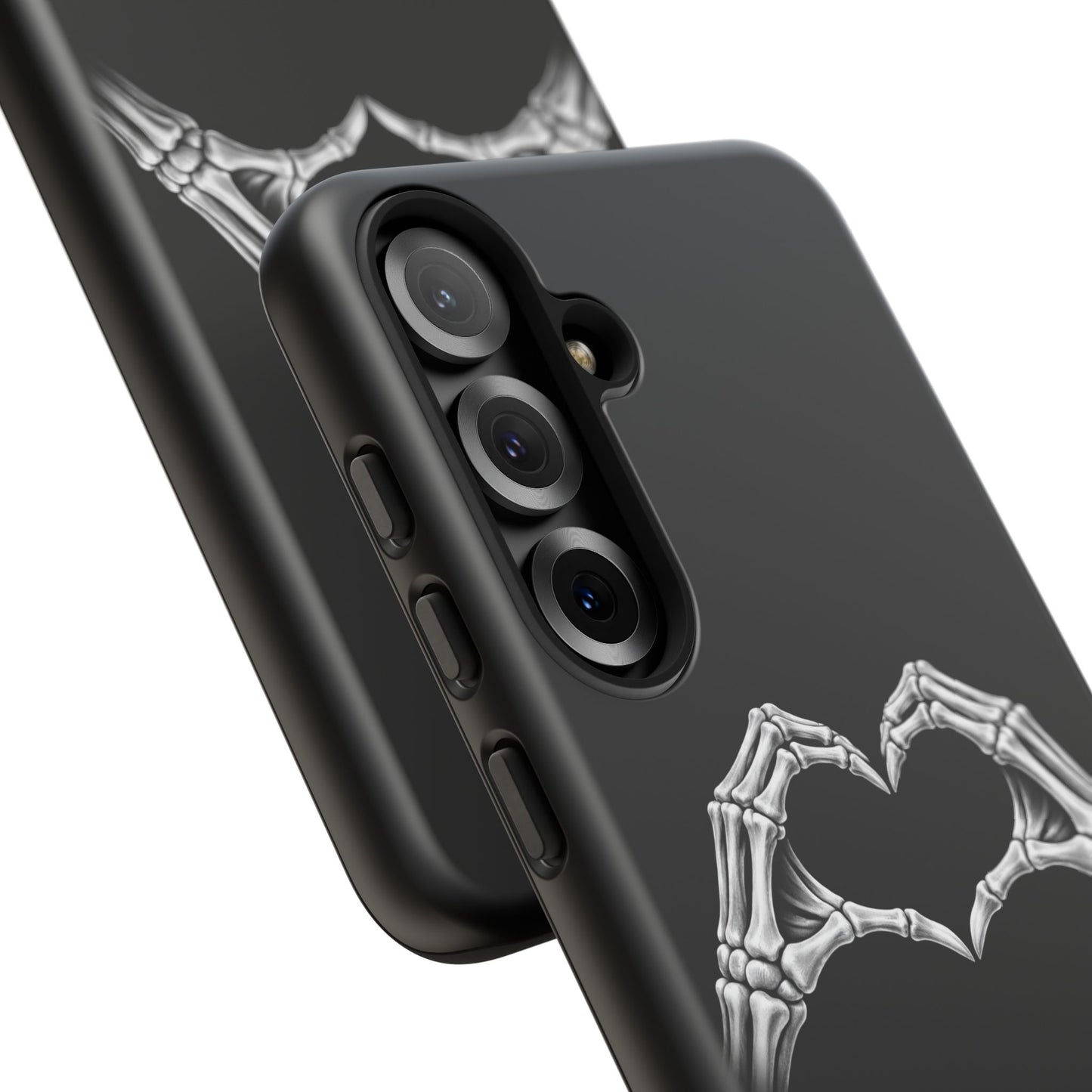 Skeleton Hands Heart Phone Case | Gothic Black Protective Cover