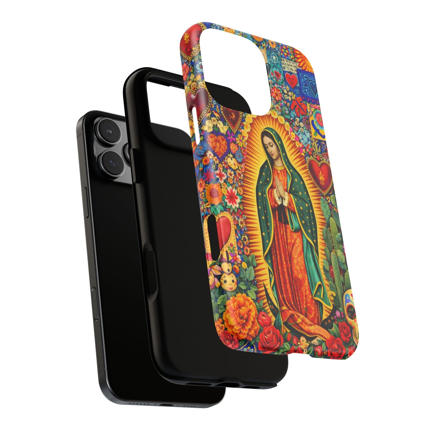 Virgin Mary Guadalupe Phone Case Mexican Folk Art Tough Cover iPhone Samsung