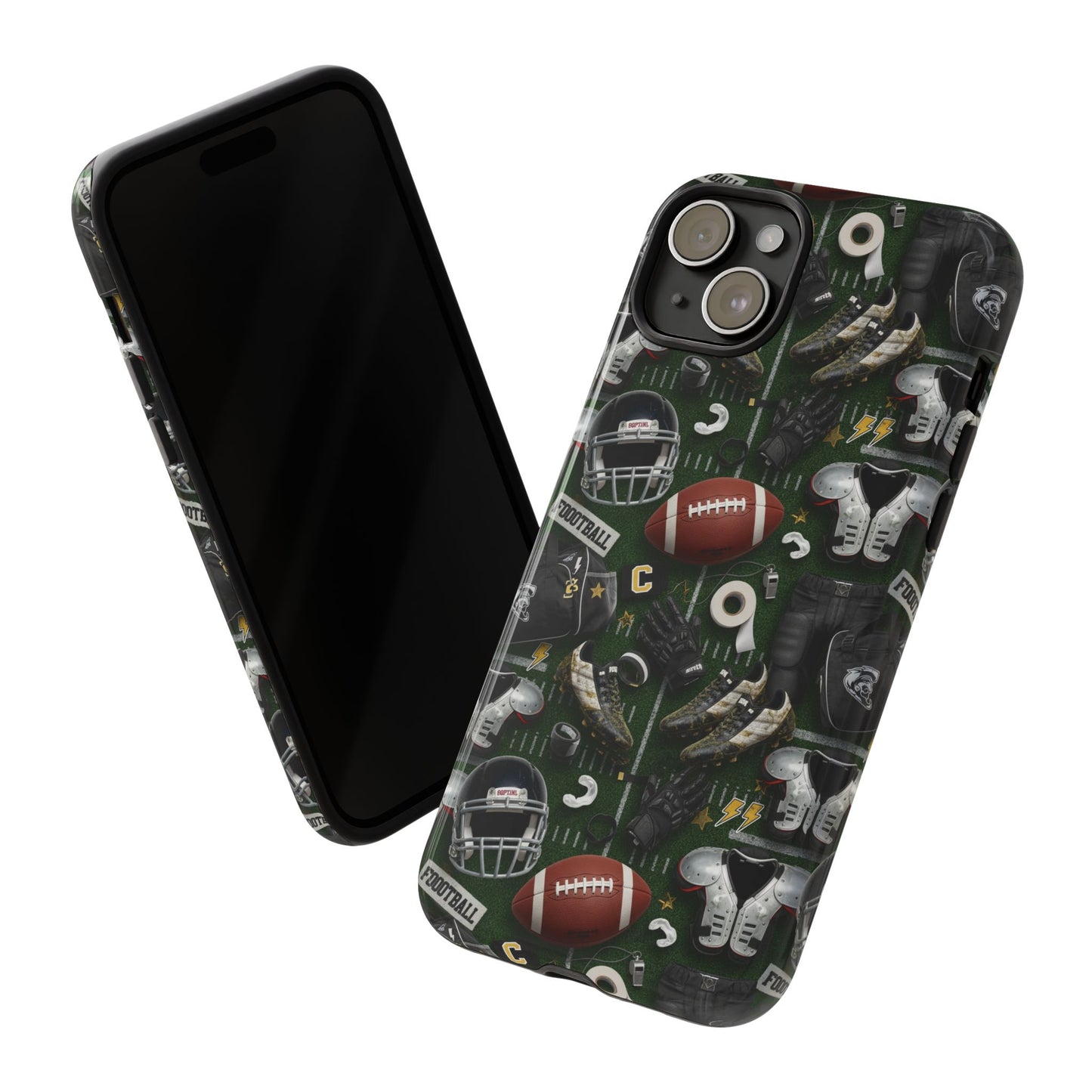 Football Pattern Phone Case – Sports Fan Tough Protective Game Day Case