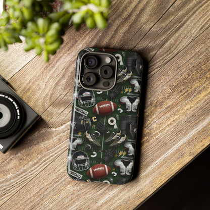 Football Pattern Phone Case – Sports Fan Tough Protective Game Day Case