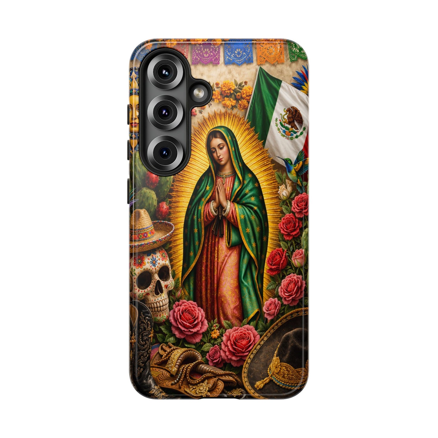 Virgen de Guadalupe Phone Case Mexican Floral iPhone Samsung Pixel Case
