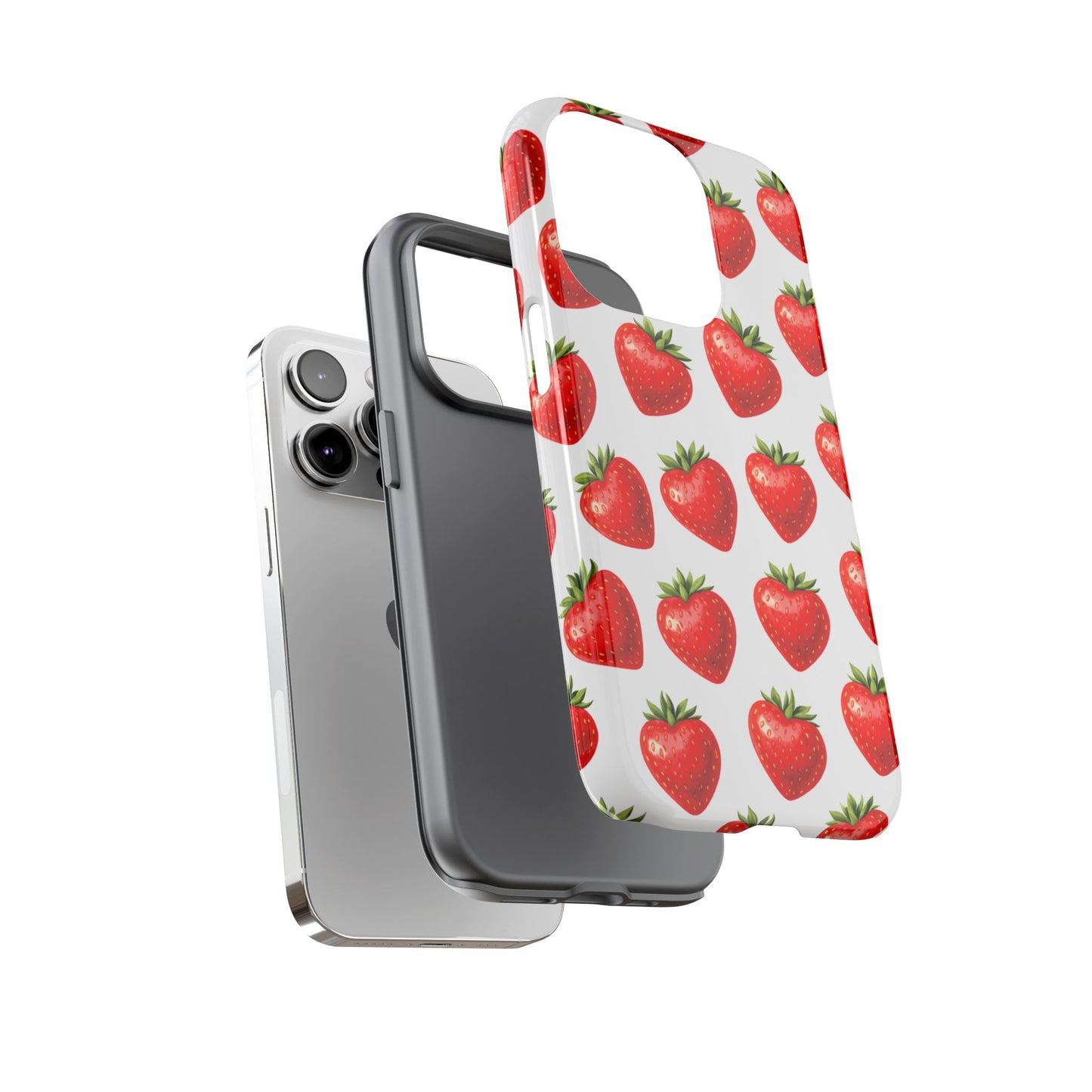 Cute Strawberry Phone Case – Aesthetic Fruit Pattern Protective Cover for Iphone, Samsung Galaxy and Pixel
