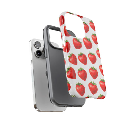 Cute Strawberry Phone Case – Aesthetic Fruit Pattern Protective Cover for Iphone, Samsung Galaxy and Pixel