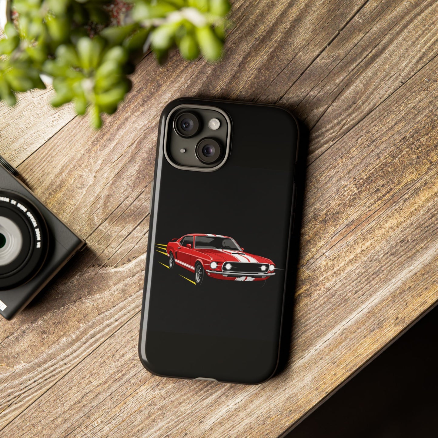 Red Muscle Car Phone Case – Classic Car Racing Tough Protective Case