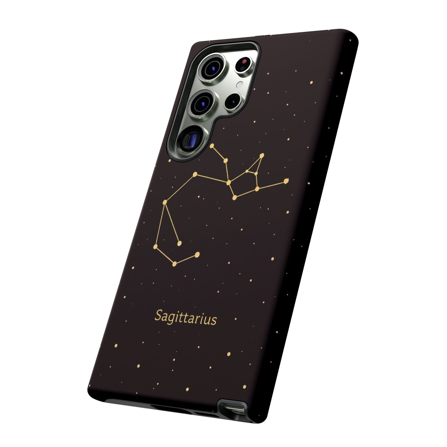 Sagittarius Zodiac Constellation Phone Case – Luxe Gold Celestial Cover