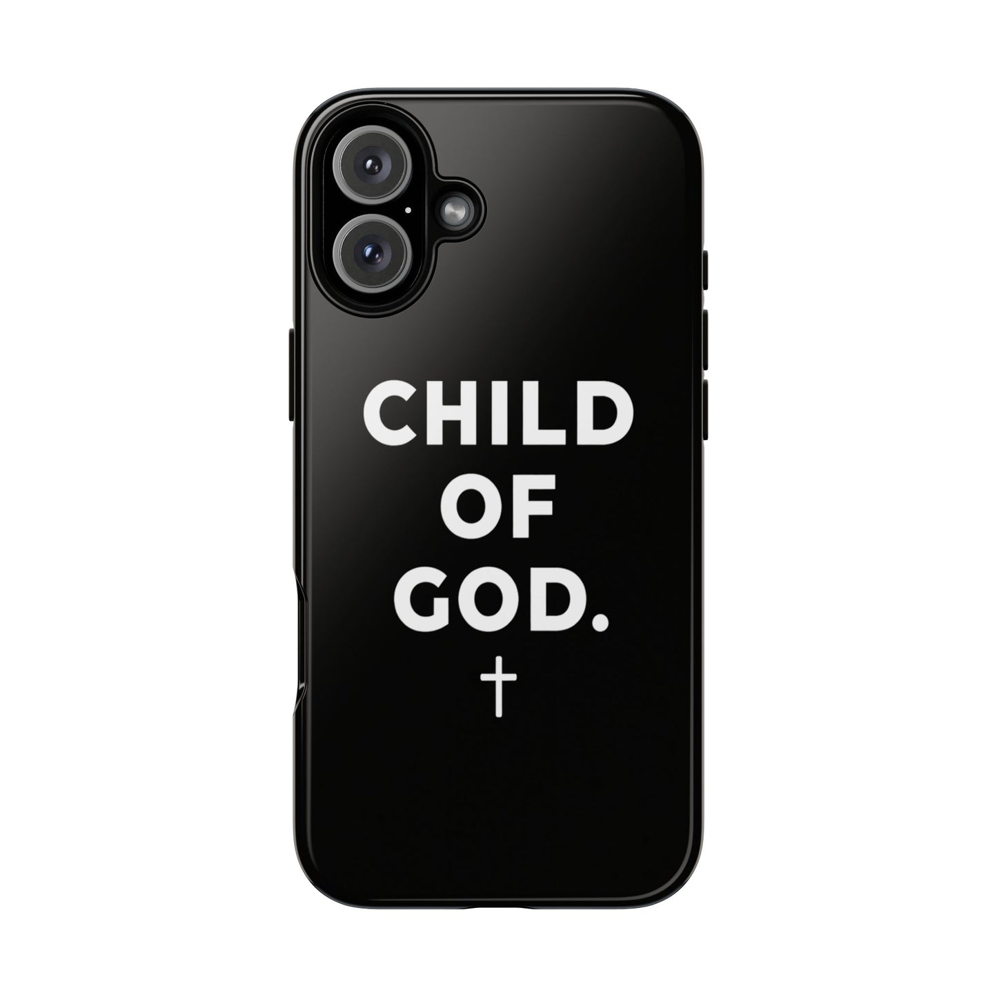 Child of God Phone Case Christian Black Aesthetic Cross Tough Cover