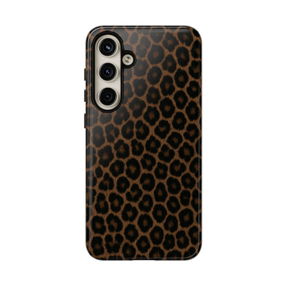 Brown Leopard Print Phone Case | Classic Animal Print Aesthetic Tough Protective Case