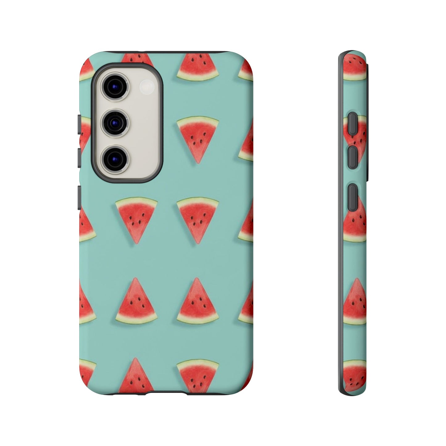 Watermelon Phone Case – Pastel Blue Summer Fruit Tough Case (iPhone, Samsung, Pixel)