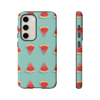 Watermelon Phone Case – Pastel Blue Summer Fruit Tough Case (iPhone, Samsung, Pixel)