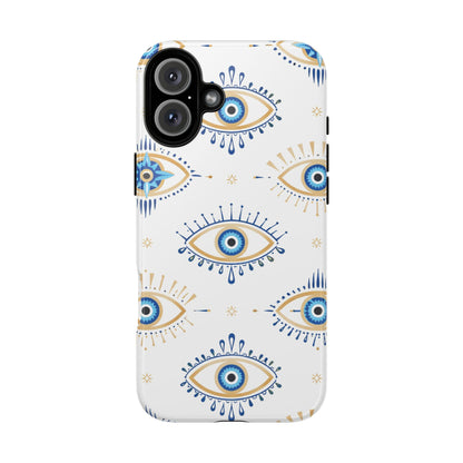 Blue Evil Eye Phone Case – Protective Slim Shockproof Cover for Iphone, Samsung Galaxy and Pixel